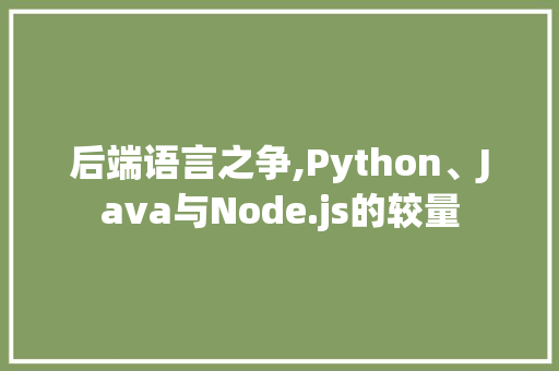 后端语言之争,Python、Java与Node.js的较量 必应SEO