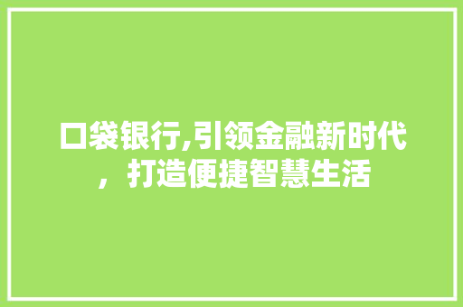 口袋银行,引领金融新时代，打造便捷智慧生活 网站建设公司