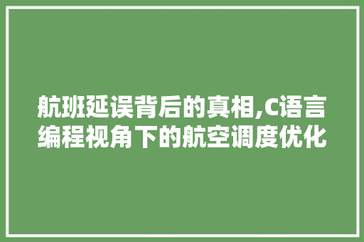 航班延误背后的真相,C语言编程视角下的航空调度优化