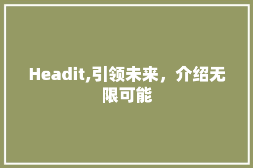 Headit,引领未来，介绍无限可能 搜狗SEO
