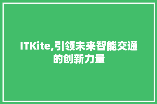 ITKite,引领未来智能交通的创新力量 神马SEO