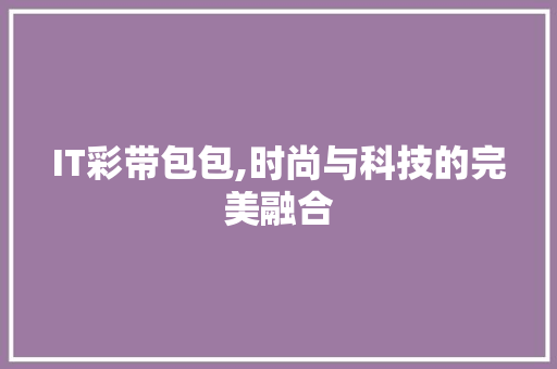 IT彩带包包,时尚与科技的完美融合
