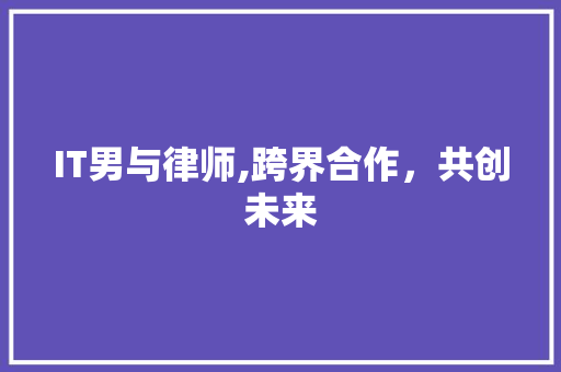 IT男与律师,跨界合作，共创未来 SEO关键词
