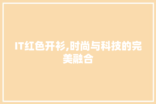 IT红色开衫,时尚与科技的完美融合