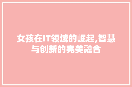 女孩在IT领域的崛起,智慧与创新的完美融合 网站建设公司