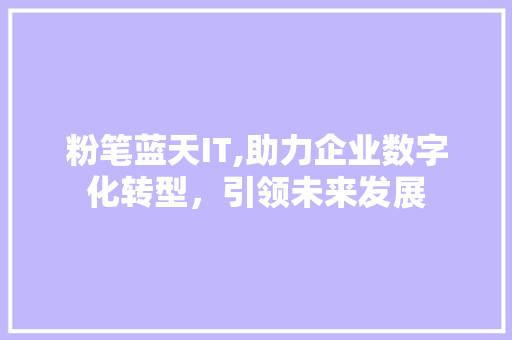 粉笔蓝天IT,助力企业数字化转型，引领未来发展