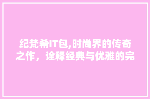 纪梵希IT包,时尚界的传奇之作，诠释经典与优雅的完美融合