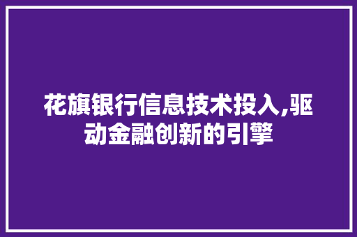 花旗银行信息技术投入,驱动金融创新的引擎