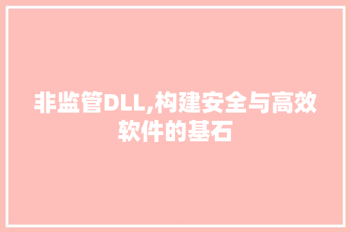 非监管DLL,构建安全与高效软件的基石