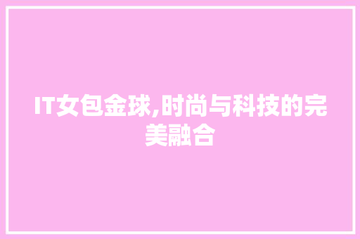 IT女包金球,时尚与科技的完美融合 SEO关键词