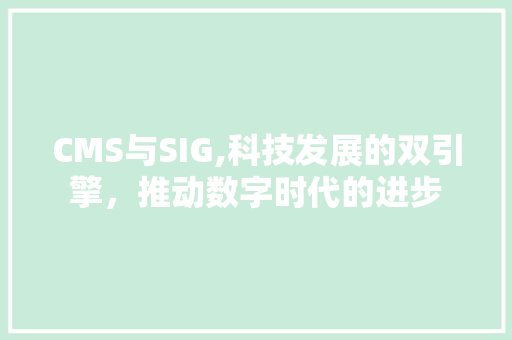 CMS与SIG,科技发展的双引擎，推动数字时代的进步