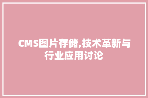 CMS图片存储,技术革新与行业应用讨论 SEO关键词 CMS图片存储,技术革新与行业应用讨论 SEO关键词