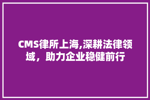 CMS律所上海,深耕法律领域，助力企业稳健前行 必应SEO