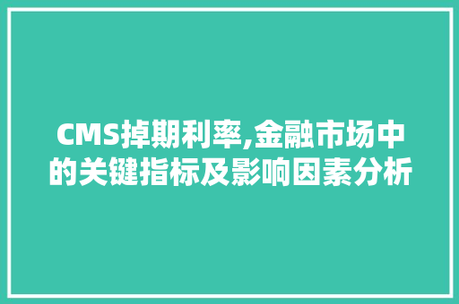 CMS掉期利率,金融市场中的关键指标及影响因素分析 神马SEO