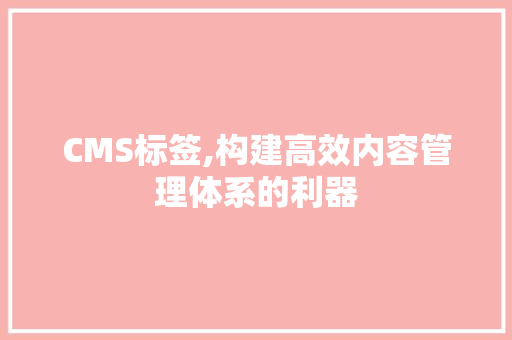 CMS标签,构建高效内容管理体系的利器 SEO关键词