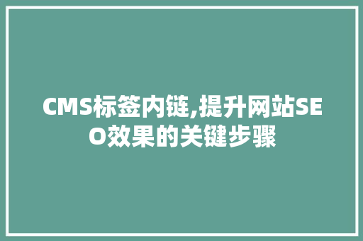 CMS标签内链,提升网站SEO效果的关键步骤