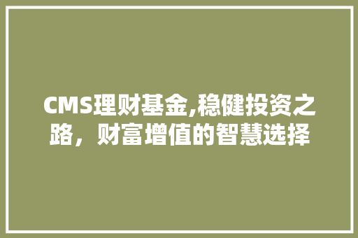 CMS理财基金,稳健投资之路，财富增值的智慧选择 网站建设公司
