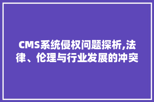 CMS系统侵权问题探析,法律、伦理与行业发展的冲突与融合