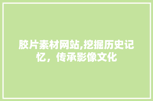 胶片素材网站,挖掘历史记忆，传承影像文化 胶片素材网站,挖掘历史记忆，传承影像文化 搜狗SEO