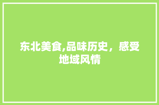 东北美食,品味历史，感受地域风情