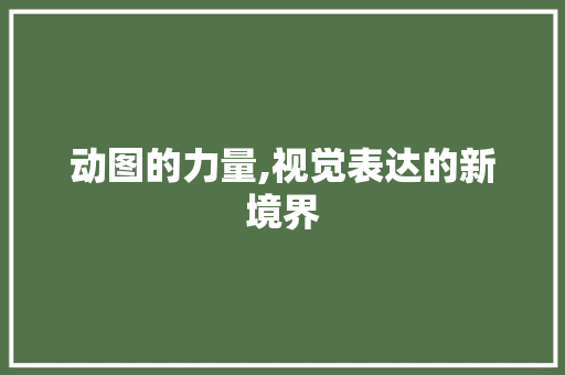 动图的力量,视觉表达的新境界 搜狗SEO