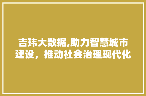 吉玮大数据,助力智慧城市建设，推动社会治理现代化 搜狗SEO