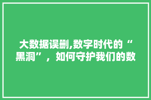 大数据误删,数字时代的“黑洞”，如何守护我们的数据安全