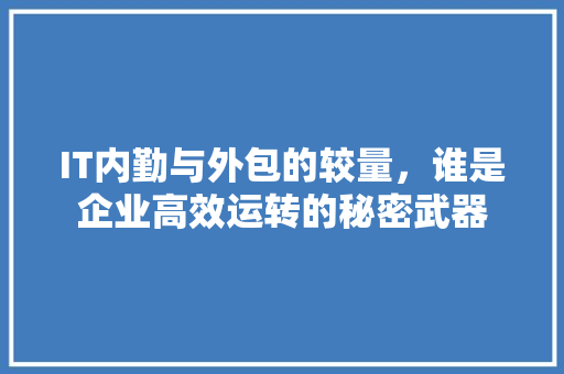 IT内勤与外包的较量，谁是企业高效运转的秘密武器 必应SEO