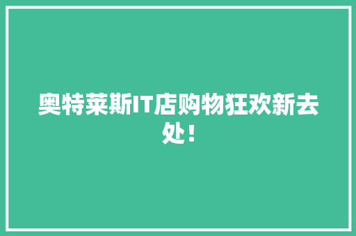 奥特莱斯IT店购物狂欢新去处！ 神马SEO