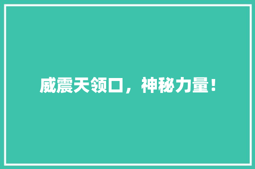威震天领口，神秘力量！
