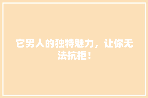 它男人的独特魅力，让你无法抗拒！ 神马SEO