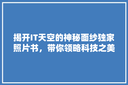 揭开IT天空的神秘面纱独家照片书，带你领略科技之美