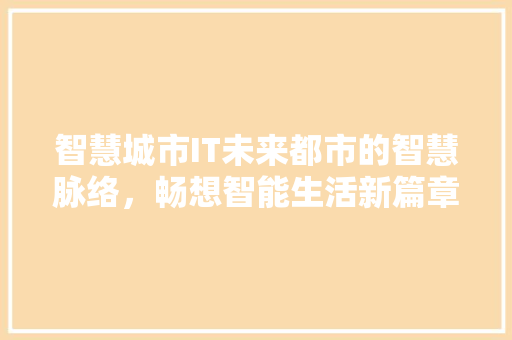 智慧城市IT未来都市的智慧脉络，畅想智能生活新篇章！