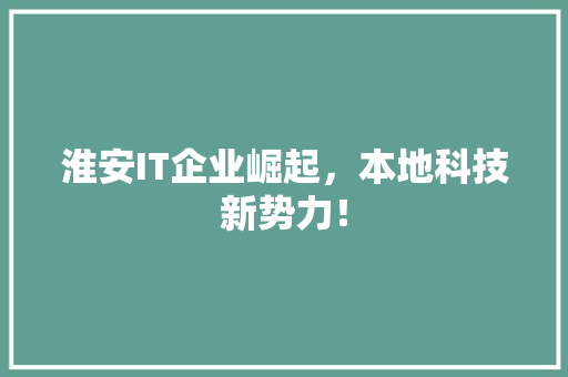 淮安IT企业崛起，本地科技新势力！ 搜狗SEO