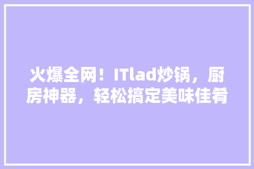 火爆全网！ITlad炒锅，厨房神器，轻松搞定美味佳肴！