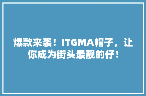 爆款来袭！ITGMA帽子，让你成为街头最靓的仔！ 神马SEO