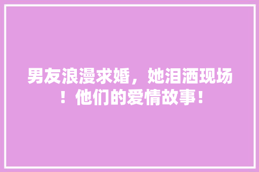男友浪漫求婚，她泪洒现场！他们的爱情故事！ 神马SEO