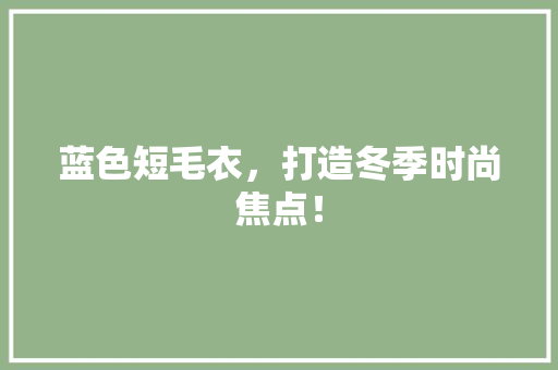 蓝色短毛衣，打造冬季时尚焦点！ SEO关键词