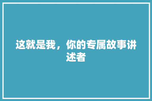 这就是我，你的专属故事讲述者 网站建设公司