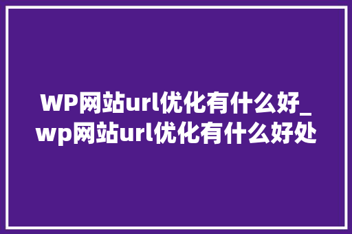 WP网站url优化有什么好_wp网站url优化有什么好处和坏处。 WP网站url优化有什么好_wp网站url优化有什么好处和坏处。 搜狗SEO
