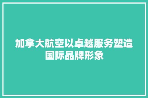 加拿大航空以卓越服务塑造国际品牌形象 百度SEO