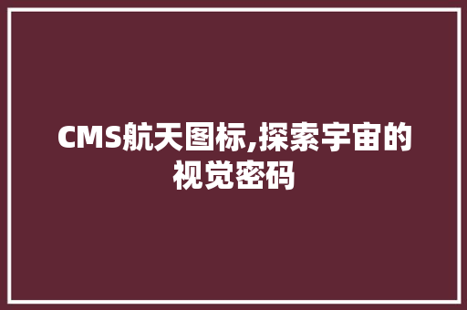 CMS航天图标,探索宇宙的视觉密码 必应SEO