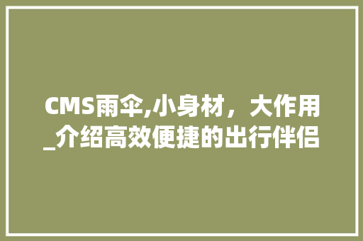 CMS雨伞,小身材，大作用_介绍高效便捷的出行伴侣 网站建设公司