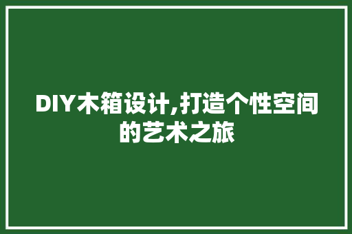 DIY木箱设计,打造个性空间的艺术之旅 SEO关键词