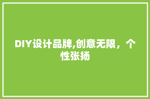 DIY设计品牌,创意无限，个性张扬