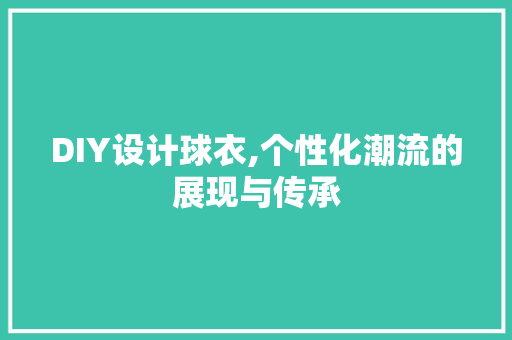 DIY设计球衣,个性化潮流的展现与传承 搜狗SEO