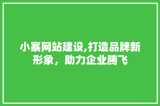 小寨网站建设,打造品牌新形象，助力企业腾飞 百度SEO