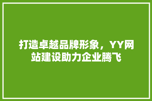 打造卓越品牌形象，YY网站建设助力企业腾飞
