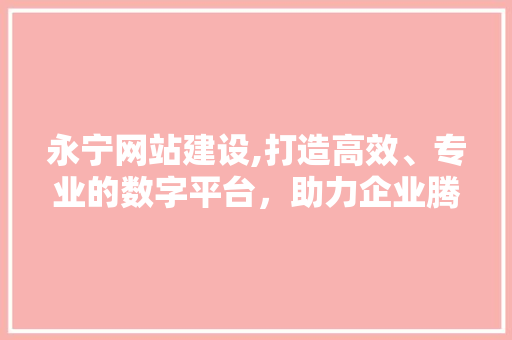永宁网站建设,打造高效、专业的数字平台，助力企业腾飞 SEO关键词