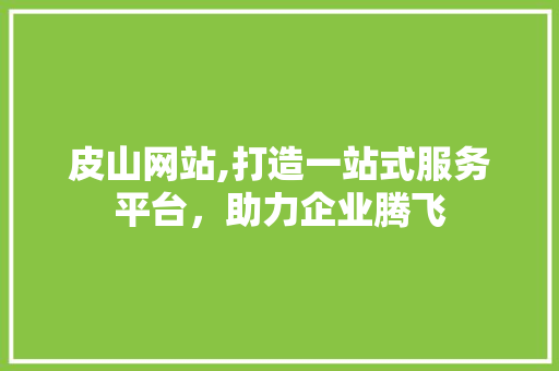 皮山网站,打造一站式服务平台，助力企业腾飞